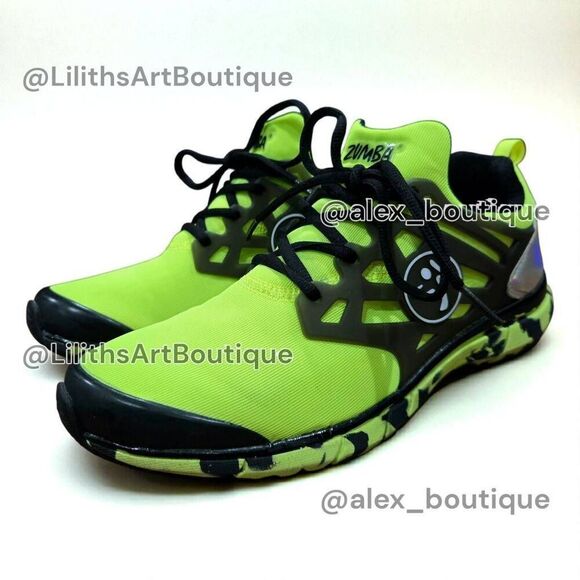 Zumba Fly Fusion Neon Camo Low Top Shoes(F018)-Size 9 for Unisex - Picture 5 of 11